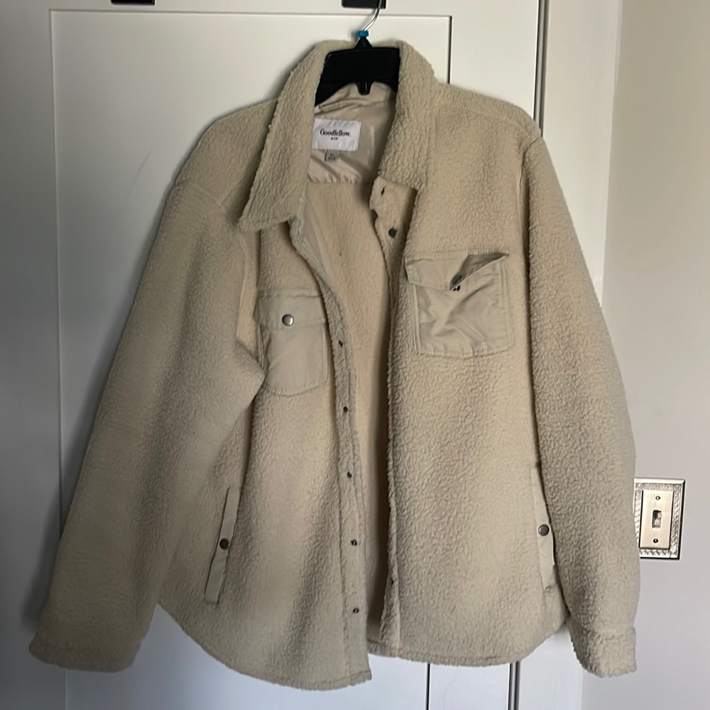 Goodfellow & Co Cream Fleece Shirt/ Jacket
